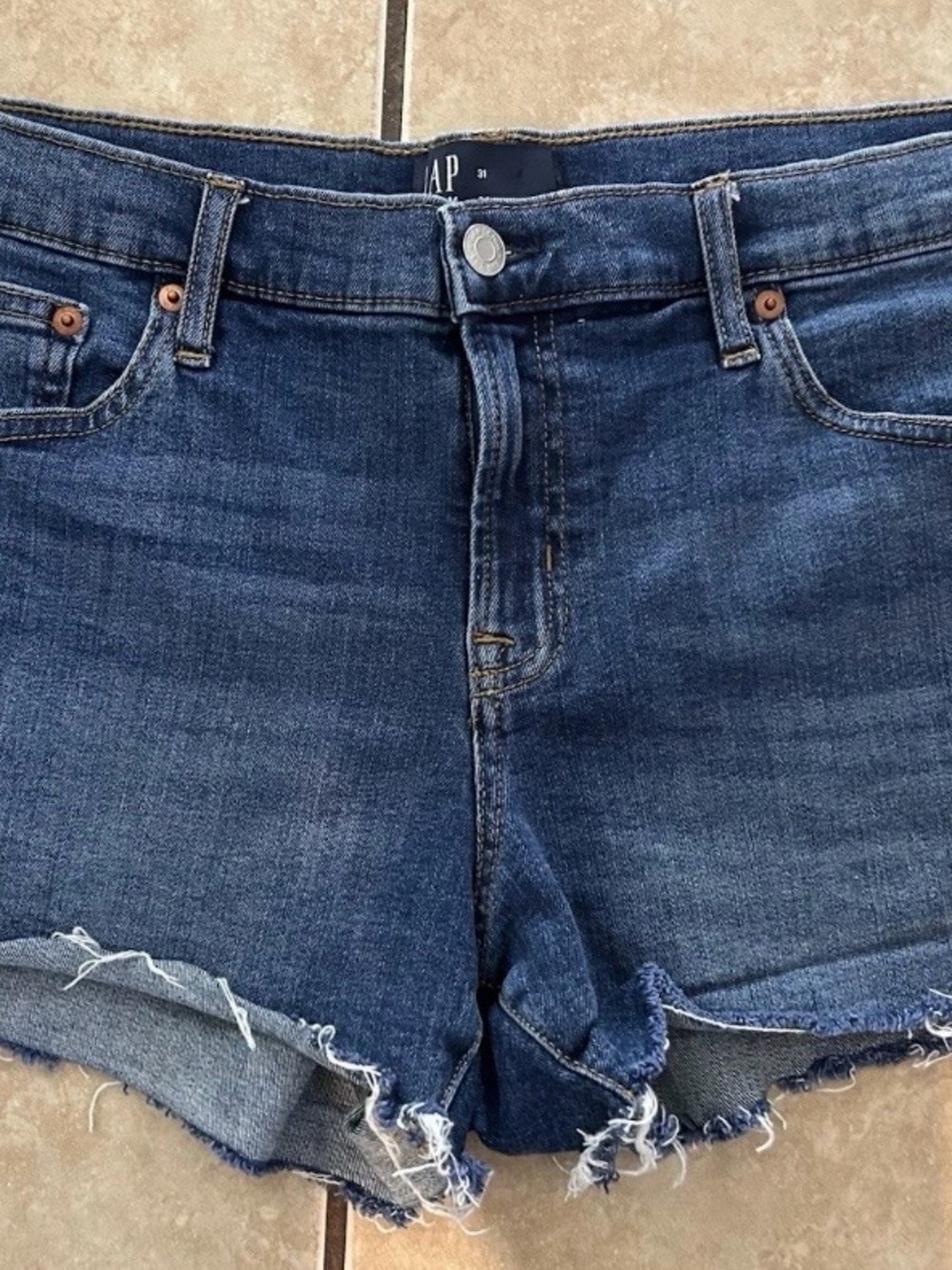 Gap Denim Cut Off Stretch Jean Shorts Size 12/31
